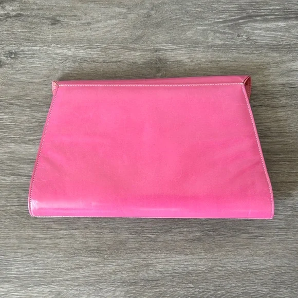 Vintage Mod Pink Goat Leather Clutch - Picture 2 of 16
